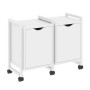 Loft VR.L-TN-2.K (Белый бриллиант/Белый) Тумба на колесных опорах наборная