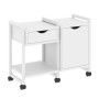 Loft VR.L-TN-3.K (Белый бриллиант/Белый) Тумба на колесных опорах наборная