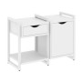 Loft VR.L-TN-3.O (Белый бриллиант/Белый) Тумба на регулируемых опорах наборная