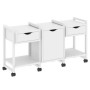 Loft VR.L-TN-6.K (Белый бриллиант/Белый) Тумба на колесных опорах наборная