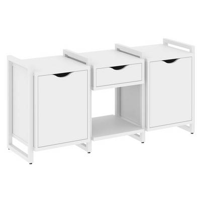 Loft VR.L-TN-7.O (Белый бриллиант/Белый) Тумба на регулируемых опорах наборная