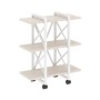 Loft VR.L-MST.K-3.4V (Денвер светлый/Белый) Стеллаж на колесных опорах - 3 полки