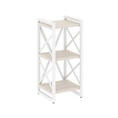 Loft VR.L-MST.O-3.4 (Денвер светлый/Белый) Стеллаж на регулируемых опорах - 3 полки