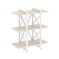 Loft VR.L-MST.O-3.4V (Денвер светлый/Белый) Стеллаж на регулируемых опорах - 3 полки