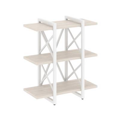 Loft VR.L-MST.O-3.4V (Денвер светлый/Белый) Стеллаж на регулируемых опорах - 3 полки