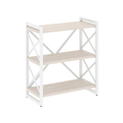 Loft VR.L-MST.O-3.8 (Денвер светлый/Белый) Стеллаж на регулируемых опорах - 3 полки