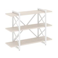 Loft VR.L-MST.O-3.8V (Денвер светлый/Белый) Стеллаж на регулируемых опорах - 3 полки