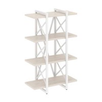 Loft VR.L-MST.O-4.4V (Денвер светлый/Белый) Стеллаж на регулируемых опорах - 4 полки