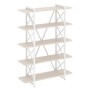 Loft VR.L-MST.O-5.8V (Денвер светлый/Белый) Стеллаж на регулируемых опорах - 5 полок