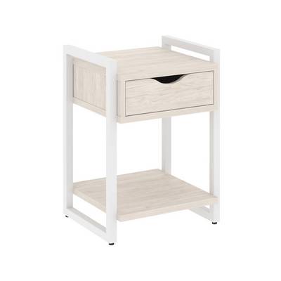 Loft VR.L-T1.O (Денвер светлый/Белый) Тумба на регулируемых опорах с ящиком и полкой