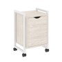 Loft VR.L-T2.K (Денвер светлый/Белый) Тумба на колесных опорах с распашным фасадом