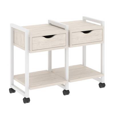 Loft VR.L-TN-1.K (Денвер светлый/Белый) Тумба на колесных опорах наборная