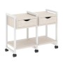 Loft VR.L-TN-1.K (Денвер светлый/Белый) Тумба на колесных опорах наборная