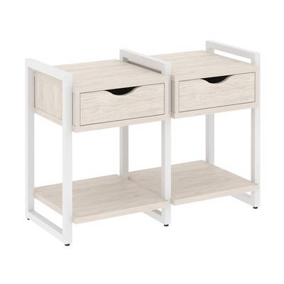 Loft VR.L-TN-1.O (Денвер светлый/Белый) Тумба на регулируемых опорах наборная