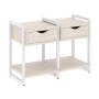 Loft VR.L-TN-1.O (Денвер светлый/Белый) Тумба на регулируемых опорах наборная