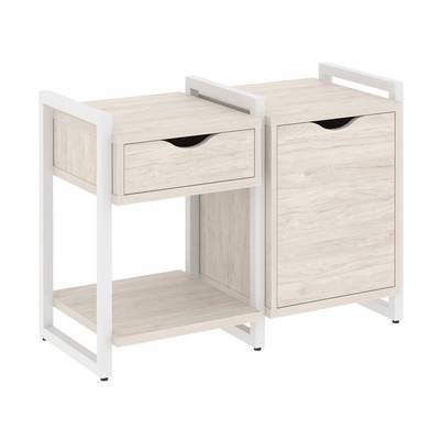 Loft VR.L-TN-3.O (Денвер светлый/Белый) Тумба на регулируемых опорах наборная