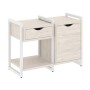 Loft VR.L-TN-3.O (Денвер светлый/Белый) Тумба на регулируемых опорах наборная