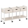 Loft VR.L-TN-4.K (Денвер светлый/Белый) Тумба на колесных опорах наборная