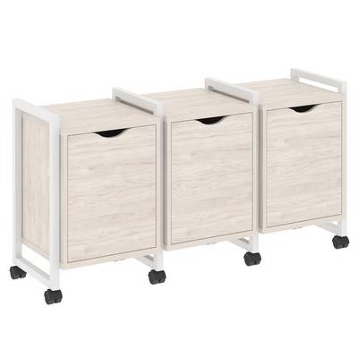 Loft VR.L-TN-5.K (Денвер светлый/Белый) Тумба на колесных опорах наборная