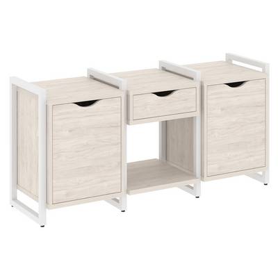 Loft VR.L-TN-7.O (Денвер светлый/Белый) Тумба на регулируемых опорах наборная