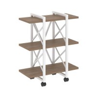 Loft VR.L-MST.K-3.4V (Дуб аризона/Белый) Стеллаж на колесных опорах - 3 полки