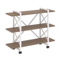 Loft VR.L-MST.K-3.8V (Дуб аризона/Белый) Стеллаж на колесных опорах - 3 полки