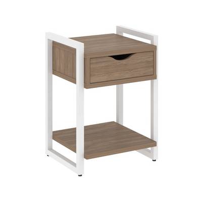 Loft VR.L-T1.O (Дуб аризона/Белый) Тумба на регулируемых опорах с ящиком и полкой