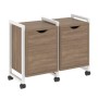 Loft VR.L-TN-2.K (Дуб аризона/Белый) Тумба на колесных опорах наборная
