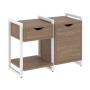 Loft VR.L-TN-3.O (Дуб аризона/Белый) Тумба на регулируемых опорах наборная
