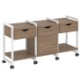 Loft VR.L-TN-6.K (Дуб аризона/Белый) Тумба на колесных опорах наборная