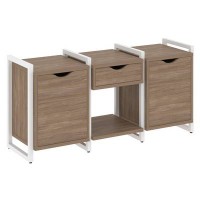 Loft VR.L-TN-7.O (Дуб аризона/Белый) Тумба на регулируемых опорах наборная