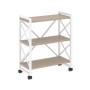 Loft VR.L-MST.K-3.8 (Дуб аттик/Белый) Стеллаж на колесных опорах - 3 полки