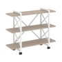 Loft VR.L-MST.K-3.8V (Дуб аттик/Белый) Стеллаж на колесных опорах - 3 полки