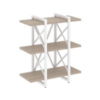 Loft VR.L-MST.O-3.4V (Дуб аттик/Белый) Стеллаж на регулируемых опорах - 3 полки