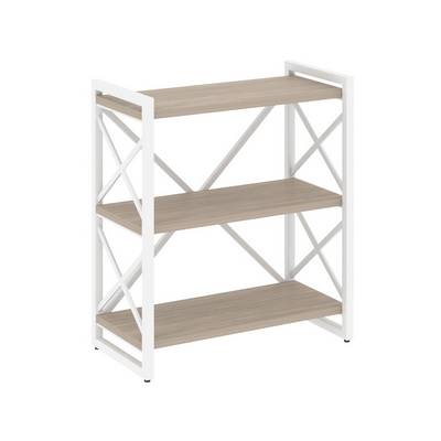 Loft VR.L-MST.O-3.8 (Дуб аттик/Белый) Стеллаж на регулируемых опорах - 3 полки