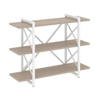 Loft VR.L-MST.O-3.8V (Дуб аттик/Белый) Стеллаж на регулируемых опорах - 3 полки