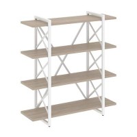 Loft VR.L-MST.O-4.8V (Дуб аттик/Белый) Стеллаж на регулируемых опорах - 4 полки