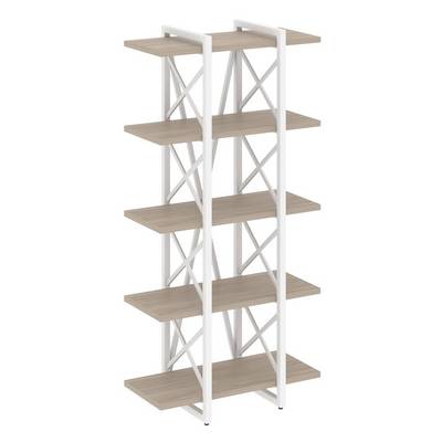 Loft VR.L-MST.O-5.4V (Дуб аттик/Белый) Стеллаж на регулируемых опорах - 5полок