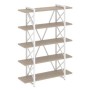 Loft VR.L-MST.O-5.8V (Дуб аттик/Белый) Стеллаж на регулируемых опорах - 5 полок