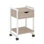 Loft VR.L-T1.K (Дуб аттик/Белый) Тумба на колесных опорах с ящиком и полкой