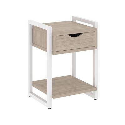 Loft VR.L-T1.O (Дуб аттик/Белый) Тумба на регулируемых опорах с ящиком и полкой