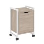 Loft VR.L-T2.K (Дуб аттик/Белый) Тумба на колесных опорах с распашным фасадом