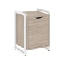 Loft VR.L-T2.O (Дуб аттик/Белый) Тумба на регулируемых опорах с распашным фасадом