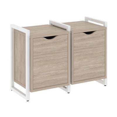 Loft VR.L-TN-2.O (Дуб аттик/Белый) Тумба на регулируемых опорах наборная