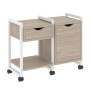 Loft VR.L-TN-3.K (Дуб аттик/Белый) Тумба на колесных опорах наборная