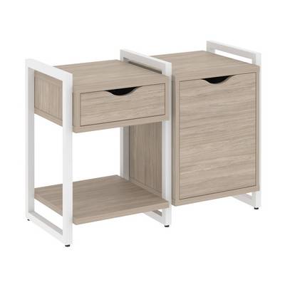Loft VR.L-TN-3.O (Дуб аттик/Белый) Тумба на регулируемых опорах наборная