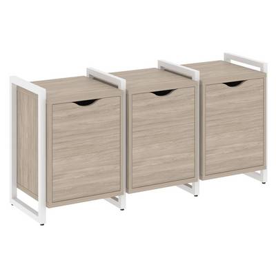 Loft VR.L-TN-5.O (Дуб аттик/Белый) Тумба на регулируемых опорах наборная