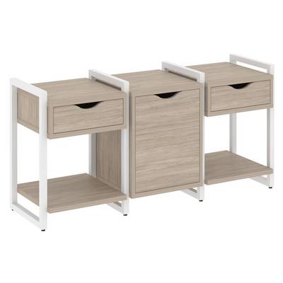 Loft VR.L-TN-6.O (Дуб аттик/Белый) Тумба на регулируемых опорах наборная