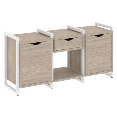 Loft VR.L-TN-7.O (Дуб аттик/Белый) Тумба на регулируемых опорах наборная