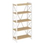 Loft VR.L-MST.O-5.8 (Тиквуд светлый/Белый) Стеллаж на регулируемых опорах - 5полок